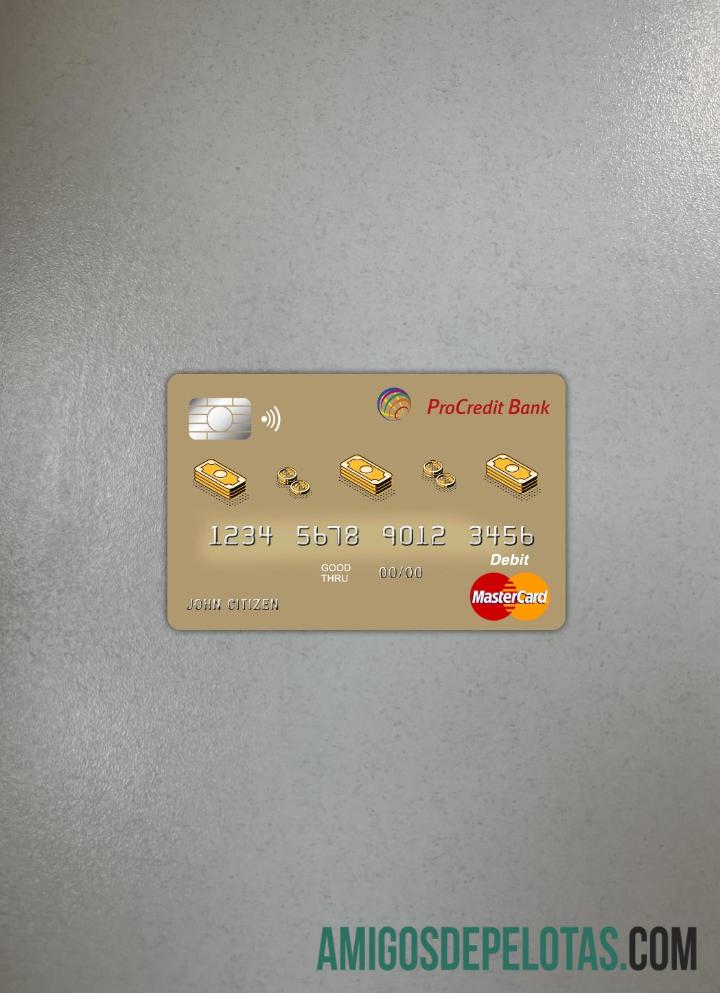 Albânia Procredit Bank Master Card Photolook Front amostra